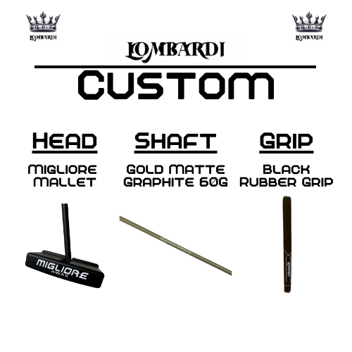 Lombardi Golf Custom Black Migliore Mallet Golf Putter
