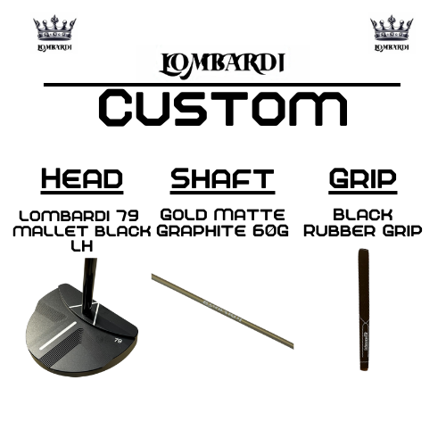Lombardi Golf Custom Black 79 Mallet Left-Handed Golf Putter
