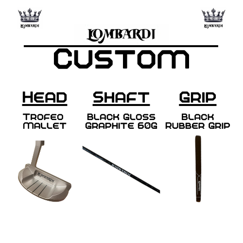Lombardi Golf Custom Silver Trofeo Mallet Golf Putter