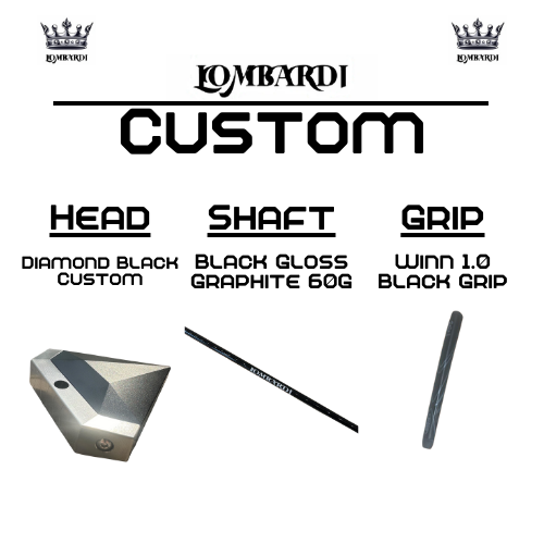 Lombardi Golf Custom Black Diamond Mallet Golf Putter