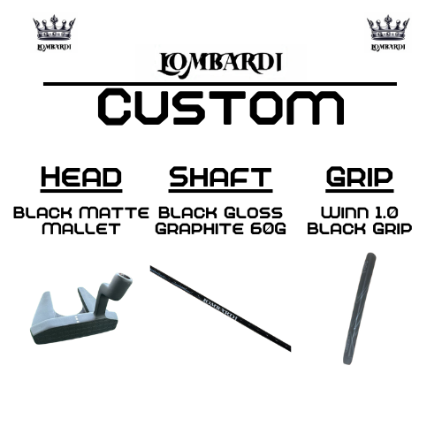 Lombardi Golf Custom Black Matte Mallet Golf Putter