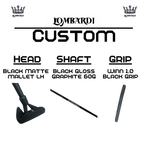 Lombardi Custom Schwarz Matt Schlägel für Linkshänder