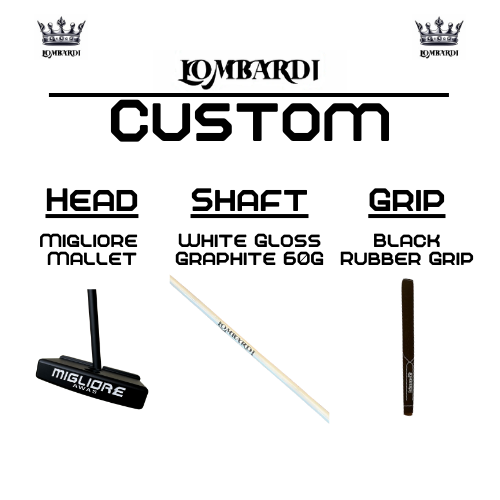 Lombardi Golf Custom Black Migliore Mallet Golf Putter