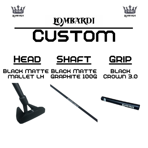 Lombardi Custom Schwarz Matt Schlägel für Linkshänder