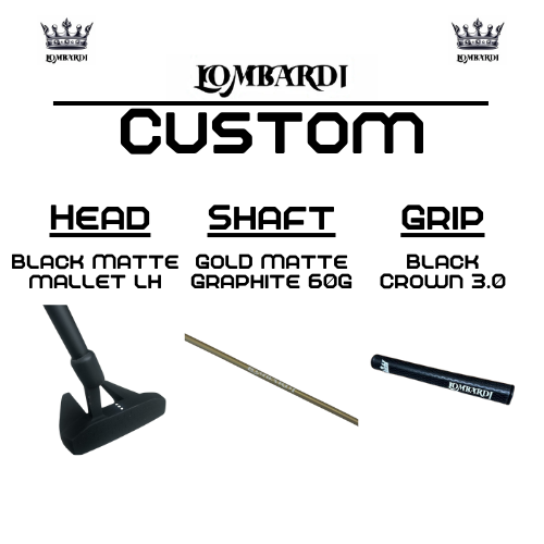 Lombardi Custom Schwarz Matt Schlägel für Linkshänder