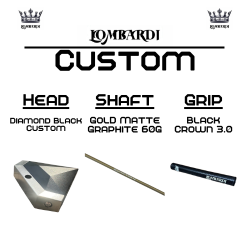 Lombardi Golf Custom Black Diamond Mallet Golf Putter