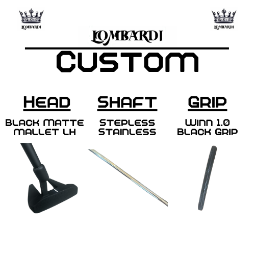 Lombardi Custom Schwarz Matt Schlägel für Linkshänder