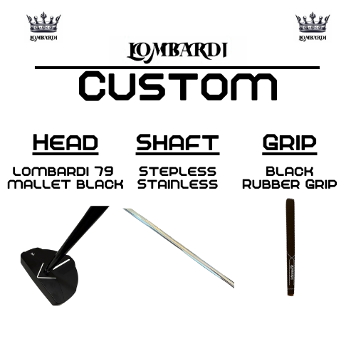 Lombardi Golf Custom Black 79 Mallet Golf Putter