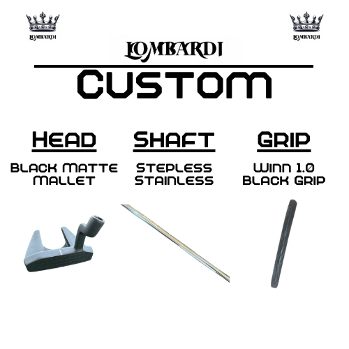 Lombardi Golf Custom Black Matte Mallet Golf Putter