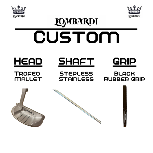 Lombardi Golf Custom Silver Trofeo Mallet Golf Putter