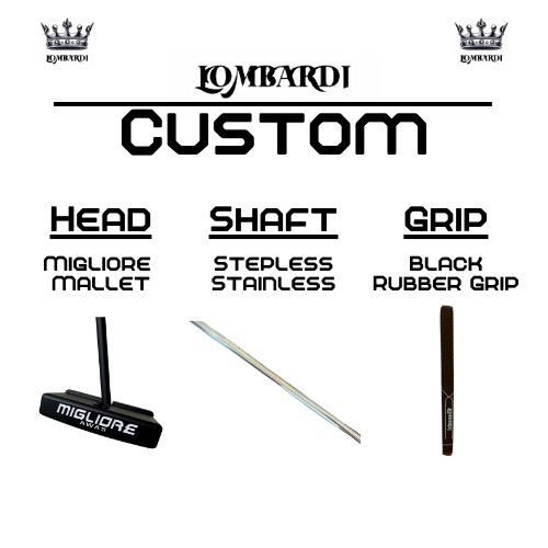 Lombardi Golf Custom Black Migliore Mallet Golf Putter