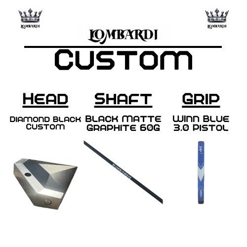 Lombardi Golf Custom Black Diamond Mallet Golf Putter