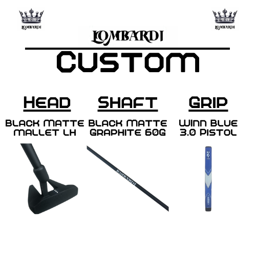 Lombardi Custom Schwarz Matt Schlägel für Linkshänder