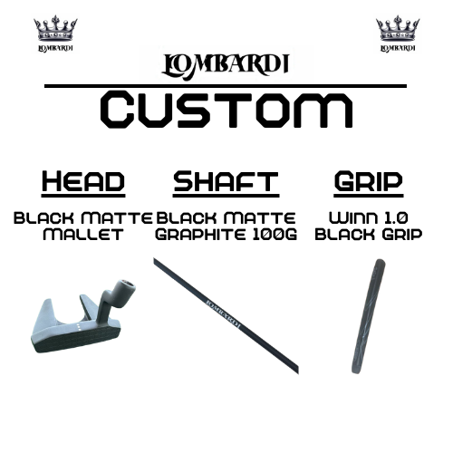 Lombardi Golf Custom Black Matte Mallet Golf Putter