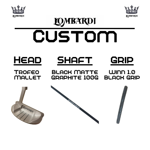 Lombardi Golf Custom Silver Trofeo Mallet Golf Putter
