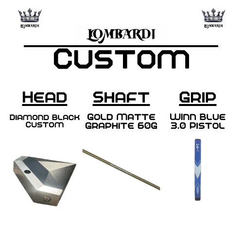 Lombardi Golf Custom Black Diamond Mallet Golf Putter