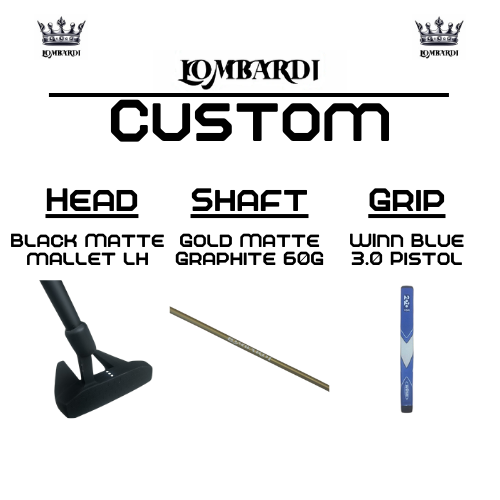 Lombardi Custom Schwarz Matt Schlägel für Linkshänder