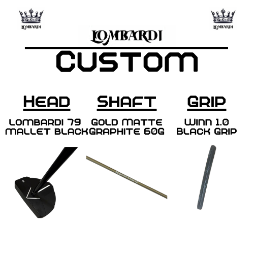 Lombardi Golf Custom Black 79 Mallet Golf Putter