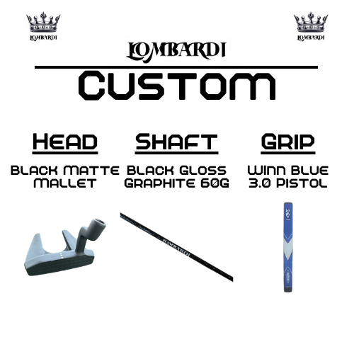 Lombardi Golf Custom Black Matte Mallet Golf Putter