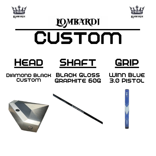 Lombardi Golf Custom Black Diamond Mallet Golf Putter
