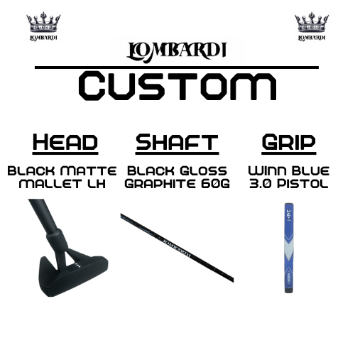 Lombardi Custom Schwarz Matt Schlägel für Linkshänder