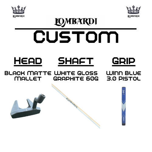 Lombardi Golf Custom Black Matte Mallet Golf Putter