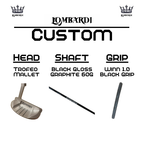 Lombardi Golf Custom Silver Trofeo Mallet Golf Putter