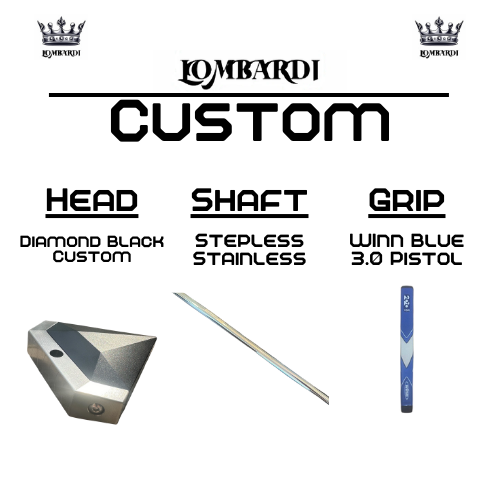 Lombardi Golf Custom Black Diamond Mallet Golf Putter