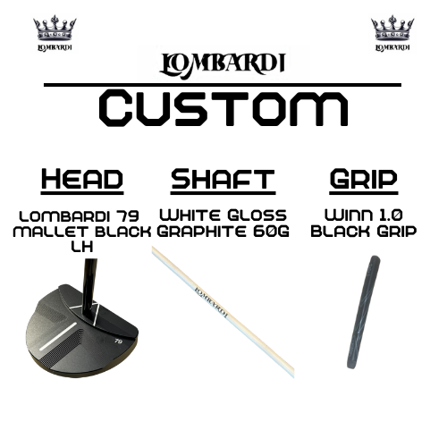 Lombardi Golf Custom Black 79 Mallet Left-Handed Golf Putter