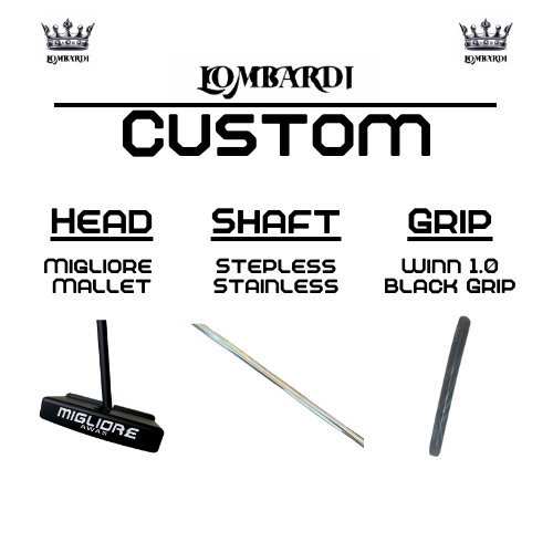 Lombardi Golf Custom Black Migliore Mallet Golf Putter