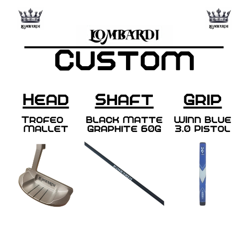 Lombardi Golf Custom Silver Trofeo Mallet Golf Putter