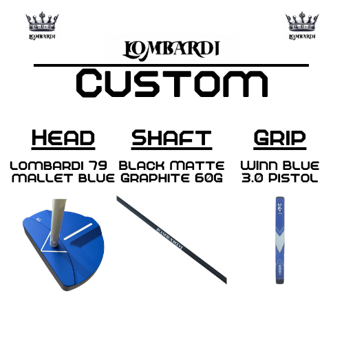 Lombardi Golf Custom Blue 79 Mallet Golf Putter