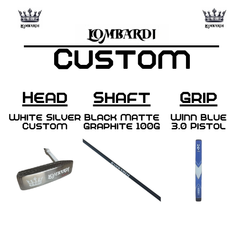 Lombardi Golf Custom White Silver OG Custom Blade Golf Putter