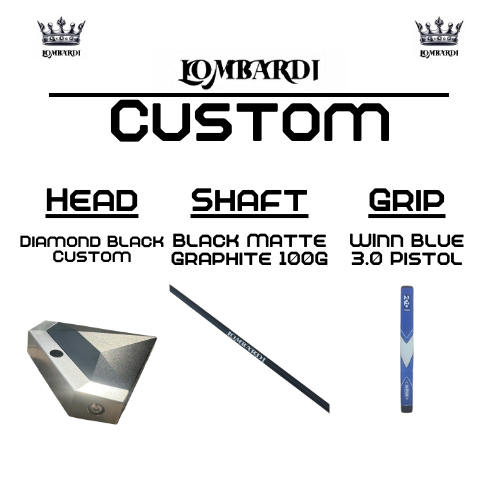 Lombardi Golf Custom Black Diamond Mallet Golf Putter