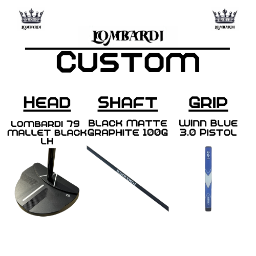 Lombardi Golf Custom Black 79 Mallet Left-Handed Golf Putter