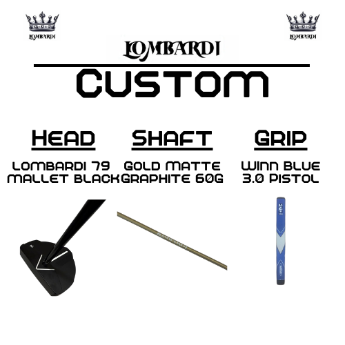 Lombardi Golf Custom Black 79 Mallet Golf Putter
