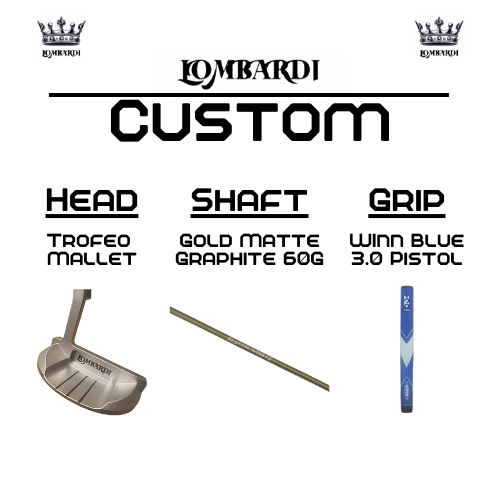 Lombardi Golf Custom Silver Trofeo Mallet Golf Putter