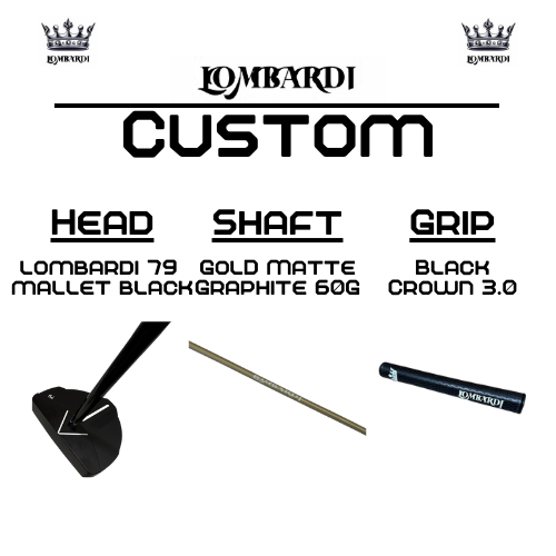 Lombardi Golf Custom Black 79 Mallet Golf Putter