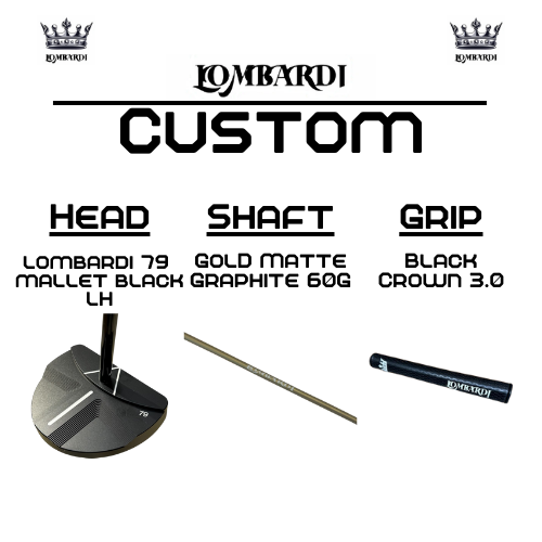 Lombardi Golf Custom Black 79 Mallet Left-Handed Golf Putter