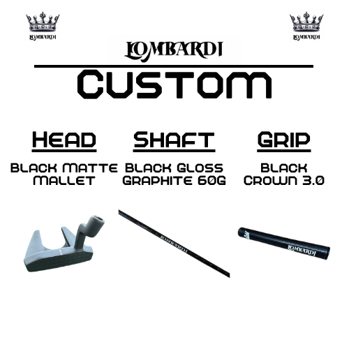 Lombardi Golf Custom Black Matte Mallet Golf Putter