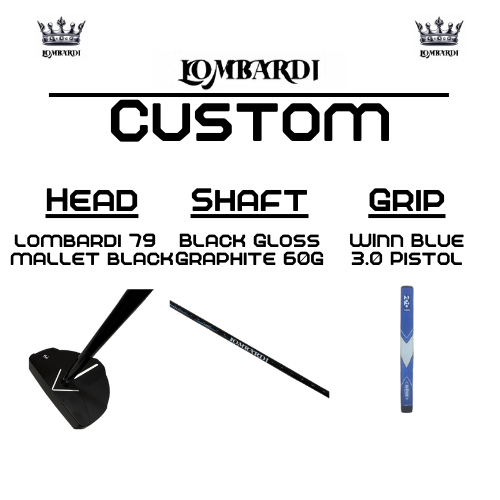 Lombardi Golf Custom Black 79 Mallet Golf Putter