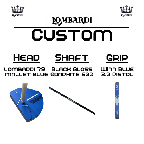 Lombardi Golf Custom Blue 79 Mallet Golf Putter
