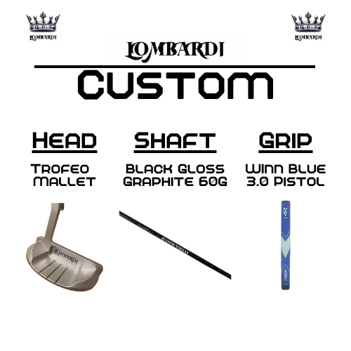 Lombardi Golf Custom Silver Trofeo Mallet Golf Putter