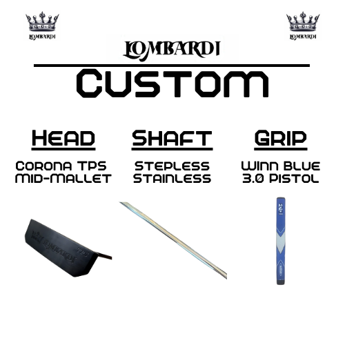 Lombardi Golf Custom Black Corona TPS Mallet Golf Putter