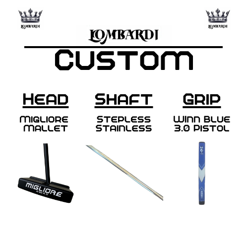 Lombardi Golf Custom Black Migliore Mallet Golf Putter