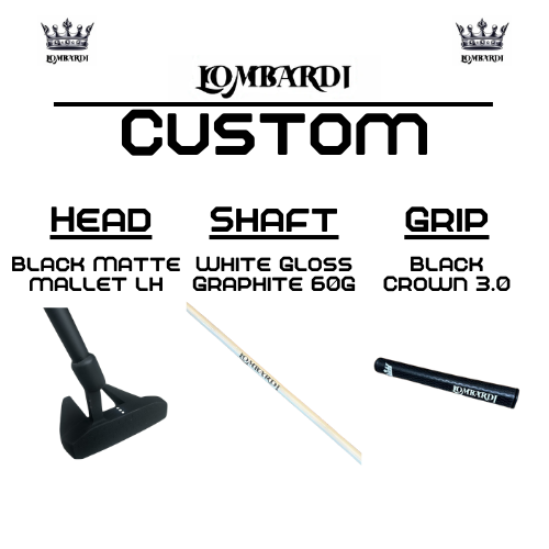 Lombardi Custom Schwarz Matt Schlägel für Linkshänder