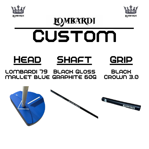 Lombardi Golf Custom Blue 79 Mallet Golf Putter