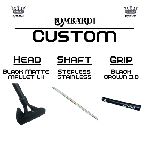 Lombardi Custom Schwarz Matt Schlägel für Linkshänder