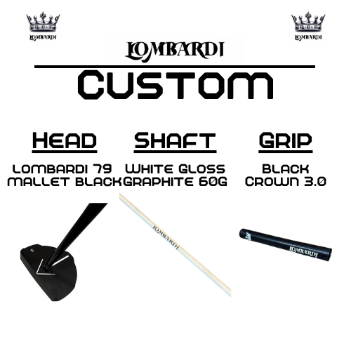 Lombardi Golf Custom Black 79 Mallet Golf Putter