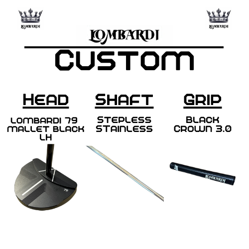 Lombardi Golf Custom Black 79 Mallet Left-Handed Golf Putter